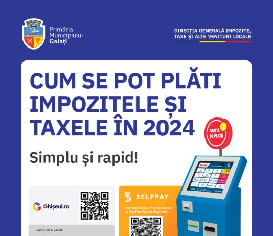 De luni, se deschid ghișeele la Taxe și Impozite. Nu uitați că puteți face plăți și online, simplu și rapid!
