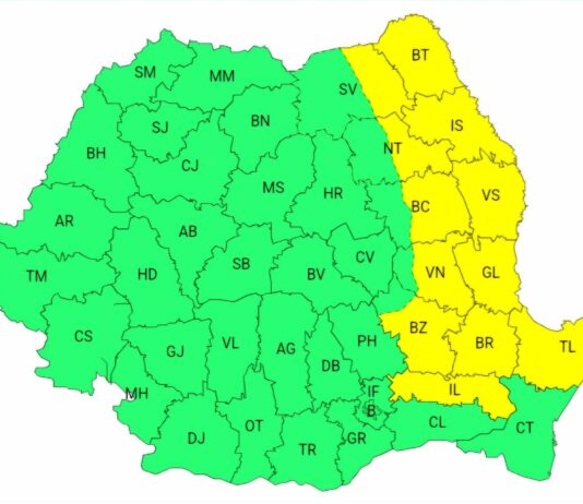 Atenționare. Cod galben de ninsori și viscol
