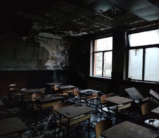 O școală din județul Galați, mistuită de flăcări, va fi reparată cu bani de la Consiliul Județean