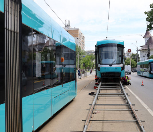 Încă 10 tramvaie noi. Galațiul are acum o flotă întreagă de mijloace de transport moderne