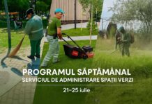 Program. Iată în ce zone va lucra Gospodărire Urbană, săptămâna aceasta, pentru întreținerea spațiilor verzi