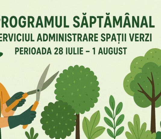 Echipele Gospodărire Urbană, în teren pentru îngrijirea spațiilor verzi. Iată unde vor interveni săptămâna aceasta