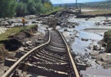 S-au alocat fonduri pentru repararea căii ferate Galați-Bârlad, distrusă de inundațiile din toamna anului trecut