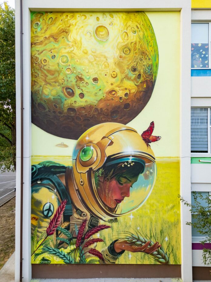 Pictură urbană școală