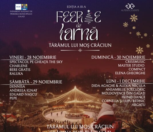 Primarul Ionuț Pucheanu îi invită pe gălățeni, diseară, în Grădina Publică. Se aprind luminile de sărbători!