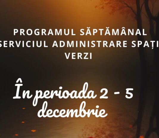 Program. Gospodărire Urbană continuă să fie în teren pentru întreținerea spațiilor verzi