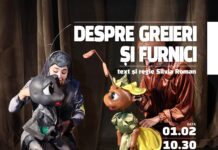 Spectacolul muzical ”Despre greieri și furnici” deschide programul din luna februarie la Teatrul ”Gulliver”