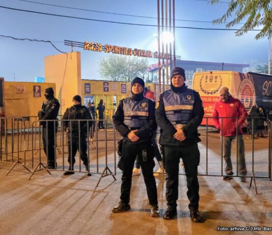 Măsuri de ordine publică la meciul de fotbal dintre Oțelul Galați și FCSB