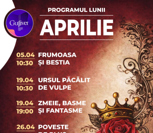Luna aprilie debutează la Teatrul “Gulliver” cu o lecție de iubire autentică