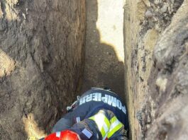 Bărbat acoperit de un mal de pământ la Ghidigeni