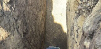 Bărbat acoperit de un mal de pământ la Ghidigeni