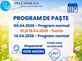 Sărbători. Casieriile Apă Canal, închise începând de mâine