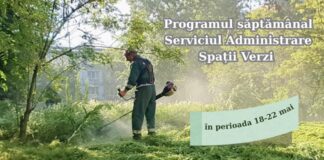 Iată unde va acționa Gospodărire Urbană, săptămâna aceasta, pentru întreținerea spațiilor verzi