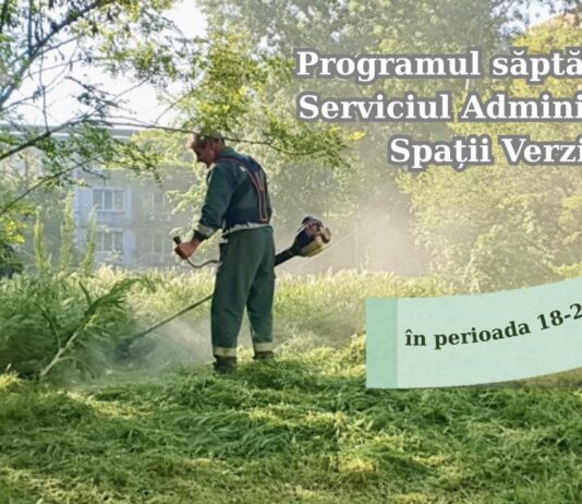 Iată unde va acționa Gospodărire Urbană, săptămâna aceasta, pentru întreținerea spațiilor verzi