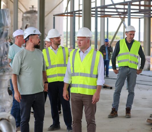 Lucrări avansate la fabrica de ulei din Zona Liberă Galați. Primarul Ionuț Pucheanu a vizitat șantierul