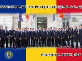 O nouă promoție de agenți de poliție, încadrată la IPJ Galați