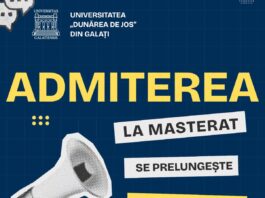Universitatea „Dunărea de Jos” prelungește admiterea la masterat în cadrul a opt facultăți
