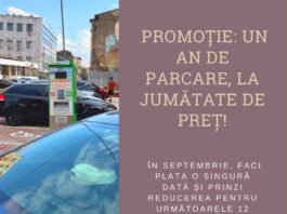 Gălățeni, nu uitați de promoția lunii septembrie: parcare pentru un an la jumătate de preț!
