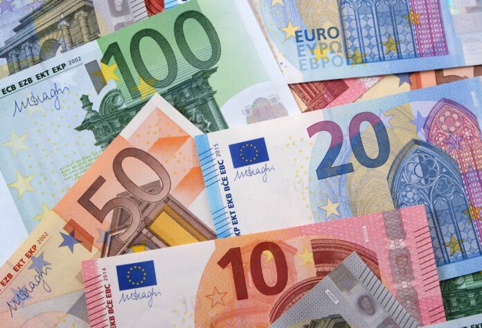Various different Euros background