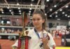 Crina Stase a urcat Galațiul pe cea mai înaltă treaptă a podiumului la Europenele de Karate Kyokushin