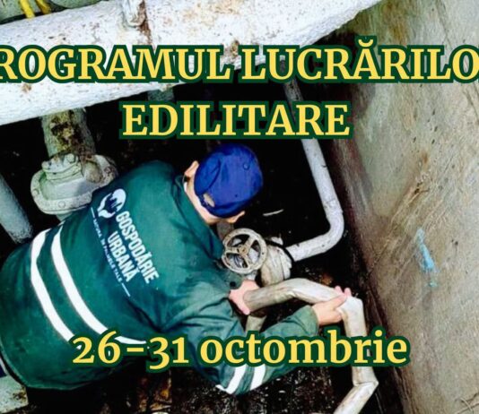 Program. Iată ce lucrări edilitare va executa săptămâna aceasta Gospodărire Urbană
